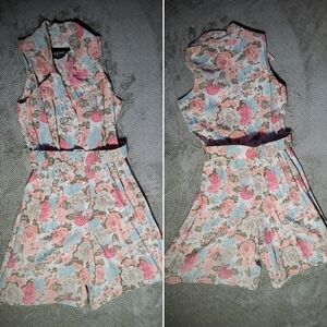 Vintage S.L. Fashions Floral Romper | Size 10 (Fits S/M) |